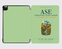 Thumbnail for Aspen - Pitkin County Airport (ASE) design on light green ipad tablet case