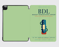 Thumbnail for Bradley International Airport (BDL) design on light green ipad tablet case