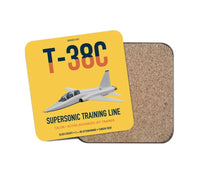 Thumbnail for T-38C Talon design on yellow 1 piece coaster
