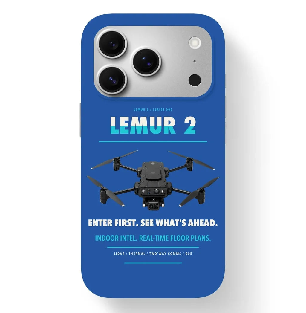 BRINC LEMUR 2 Case design on blue iphone case