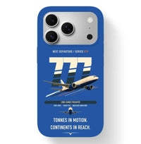 Thumbnail for Boeing 777F design on blue magsafe iphone case