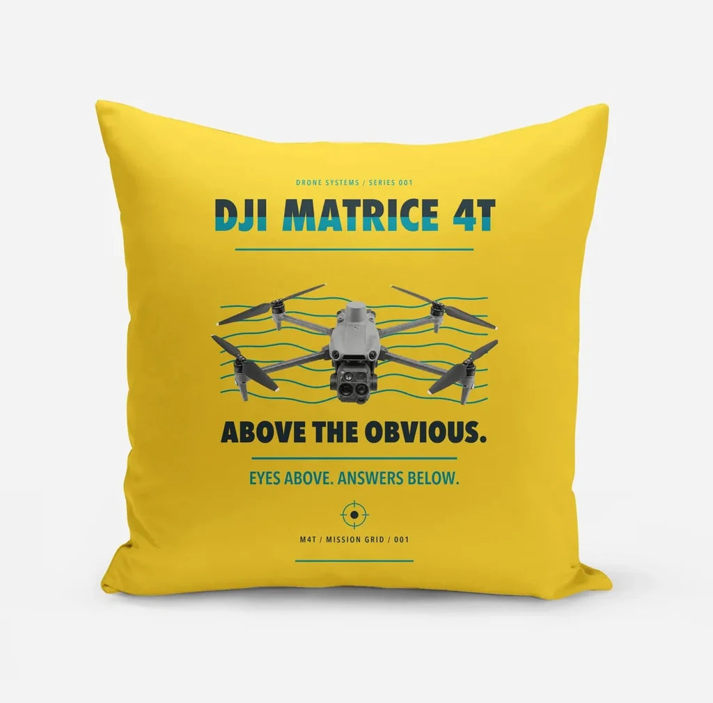 DJI Matrice 4T design on yellow pillow