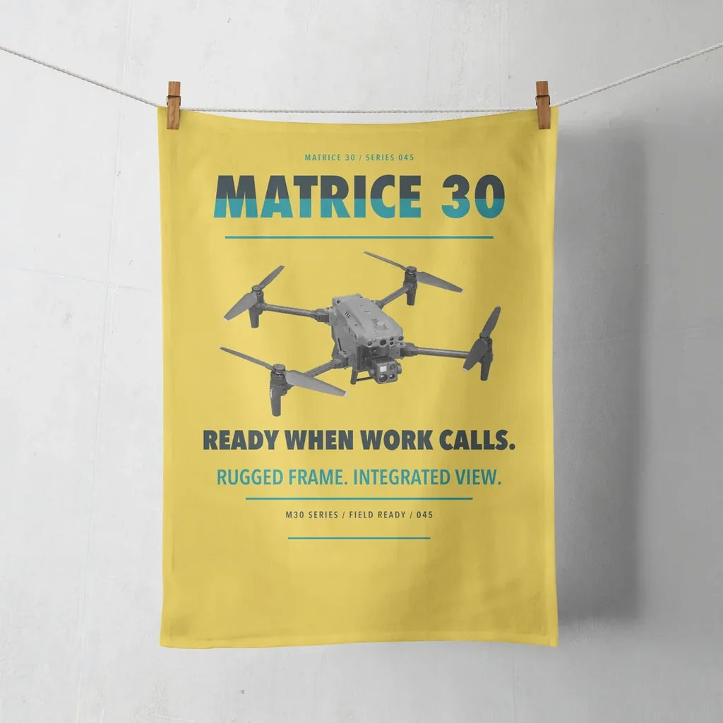 DJI Matrice 30 design on yellow towel