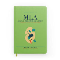 Thumbnail for Malta International Airport (MLA) design on light green notebook