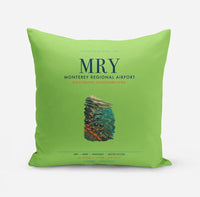 Thumbnail for Monterey Regional Airport (MRY) design on light green pillow