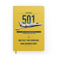Thumbnail for Cessna 501 Citation I SP design on yellow notebook