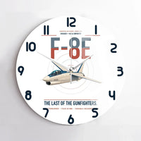 Thumbnail for F-8E Crusader design on white no frame wall clock