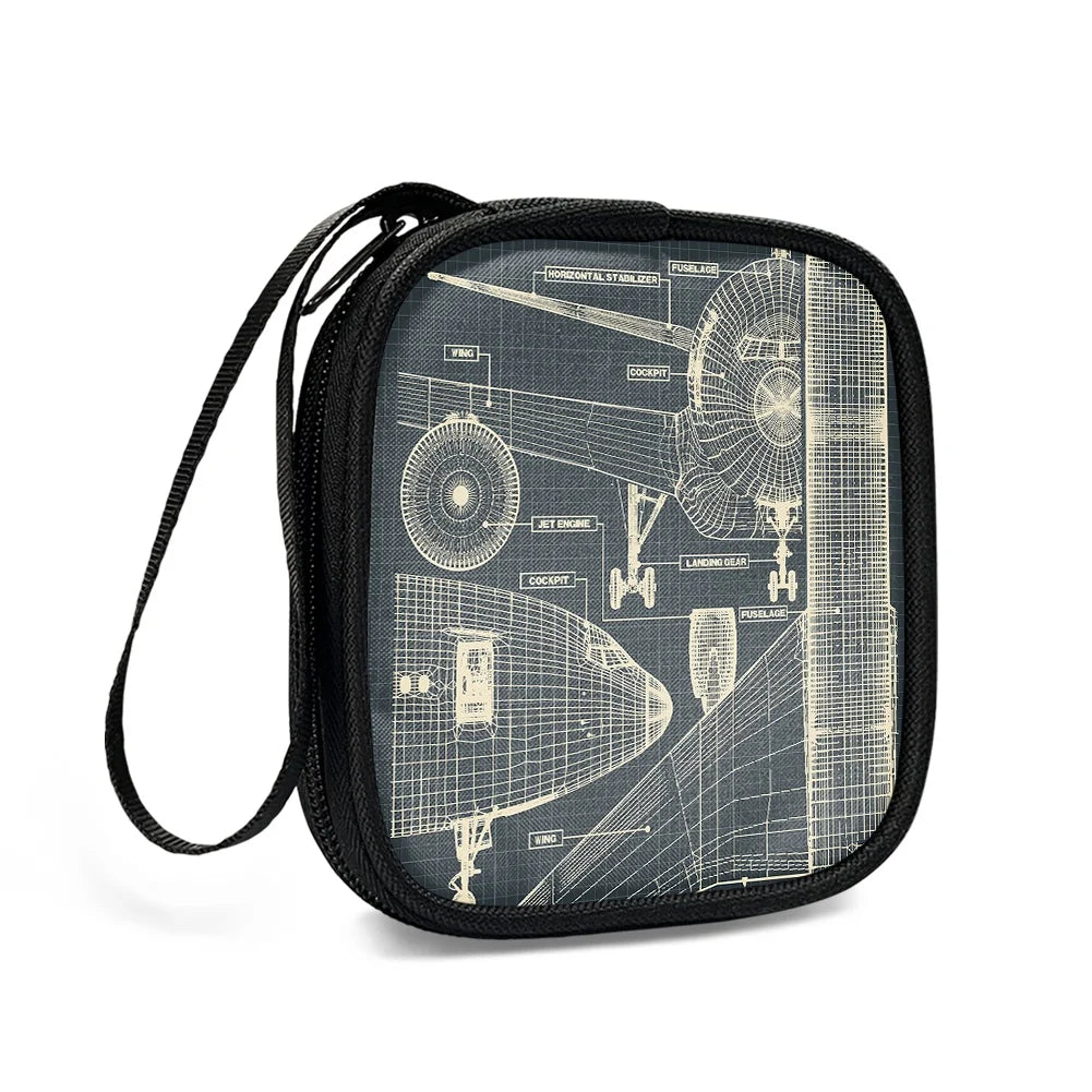 Airplanes Fuselage & Details 2 Headphone Bag - view 3