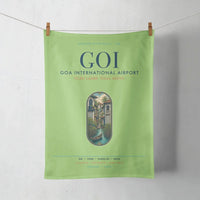 Thumbnail for Goa International Airport Dabolim (GOI) design on light green towel