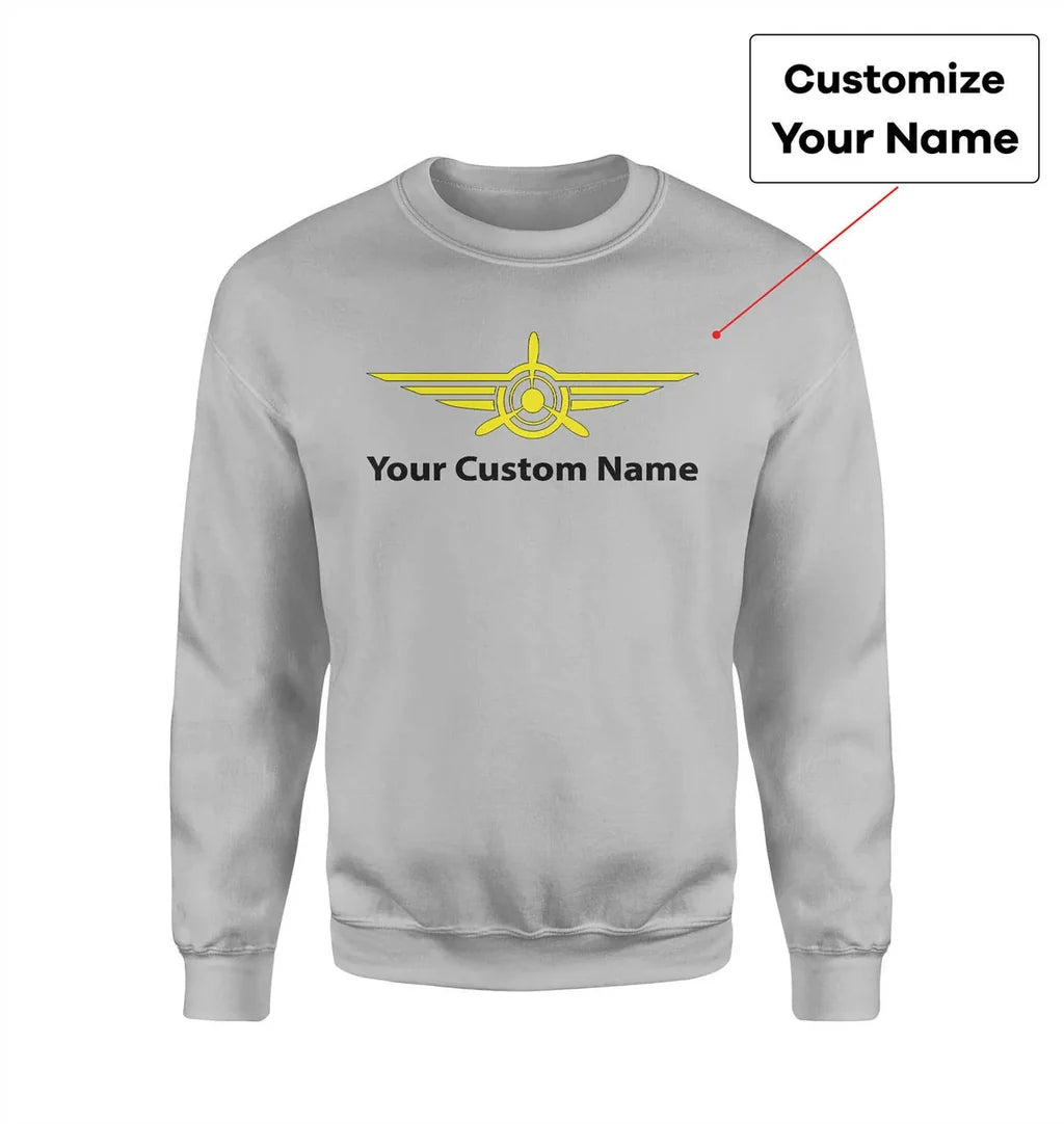 Customisable Name & Big Badge 3D Sweatshirt - view 3