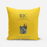 Thumbnail for Richmond International Airport (RIC) design on yellow pillow
