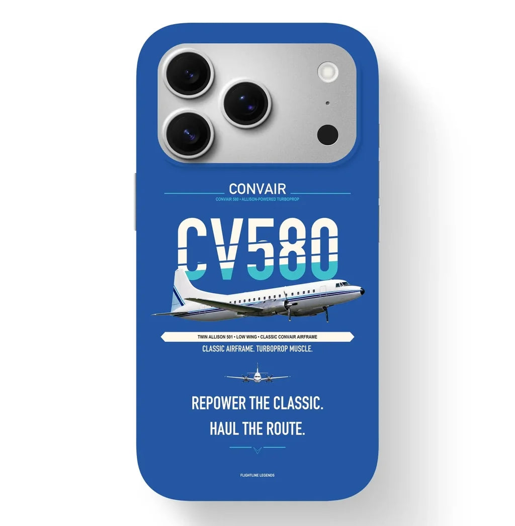 Convair 580 Case design on blue iphone case