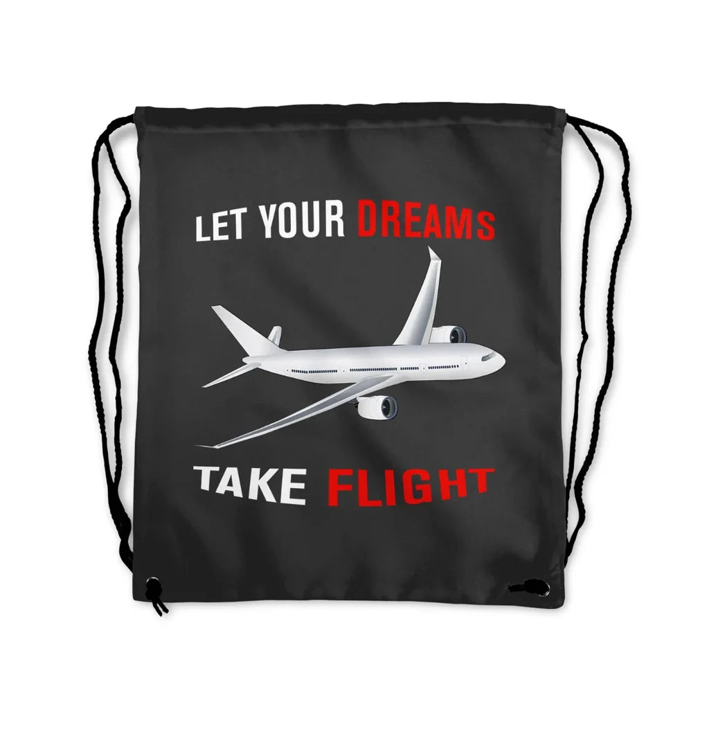 Let Your Dreams Take Flight Drawstring Bag - view 3