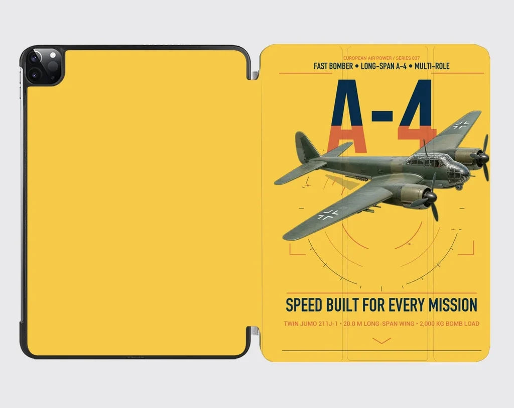 Junkers Ju 88A-4 design on yellow ipad tablet case