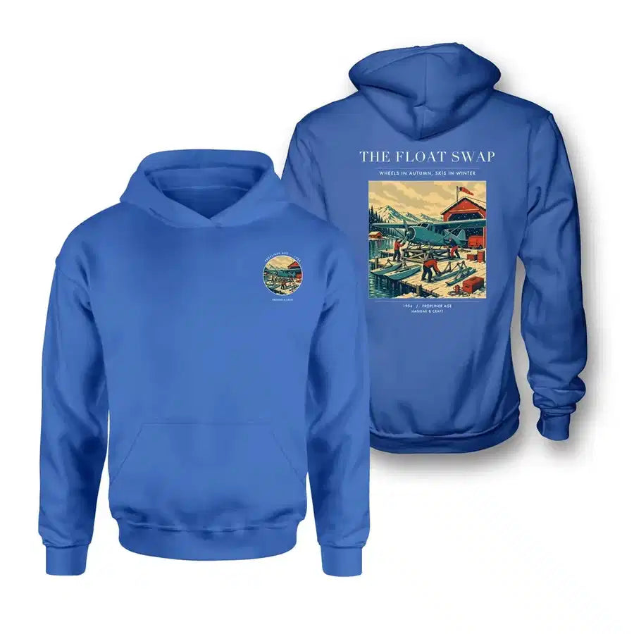 VINTAGE G4175 - The Float Swap - Double-Side Hoodie design on blue double side