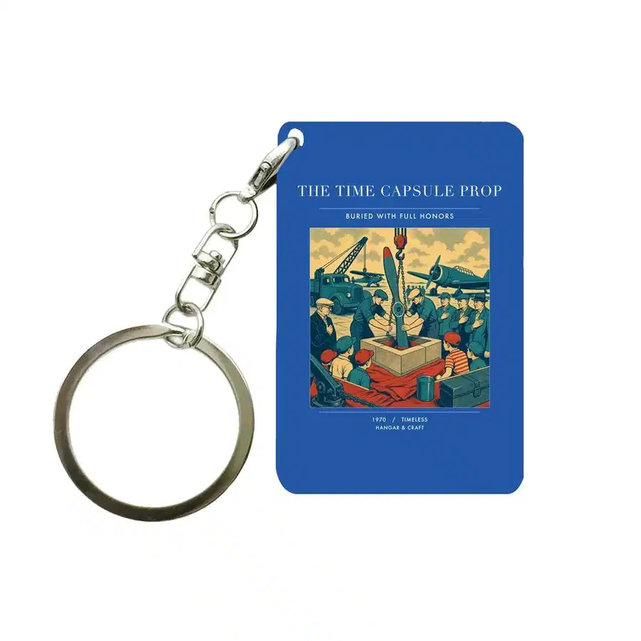 VINTAGE G4428 - The Time Capsule Prop - Designed Key Chain design on blue