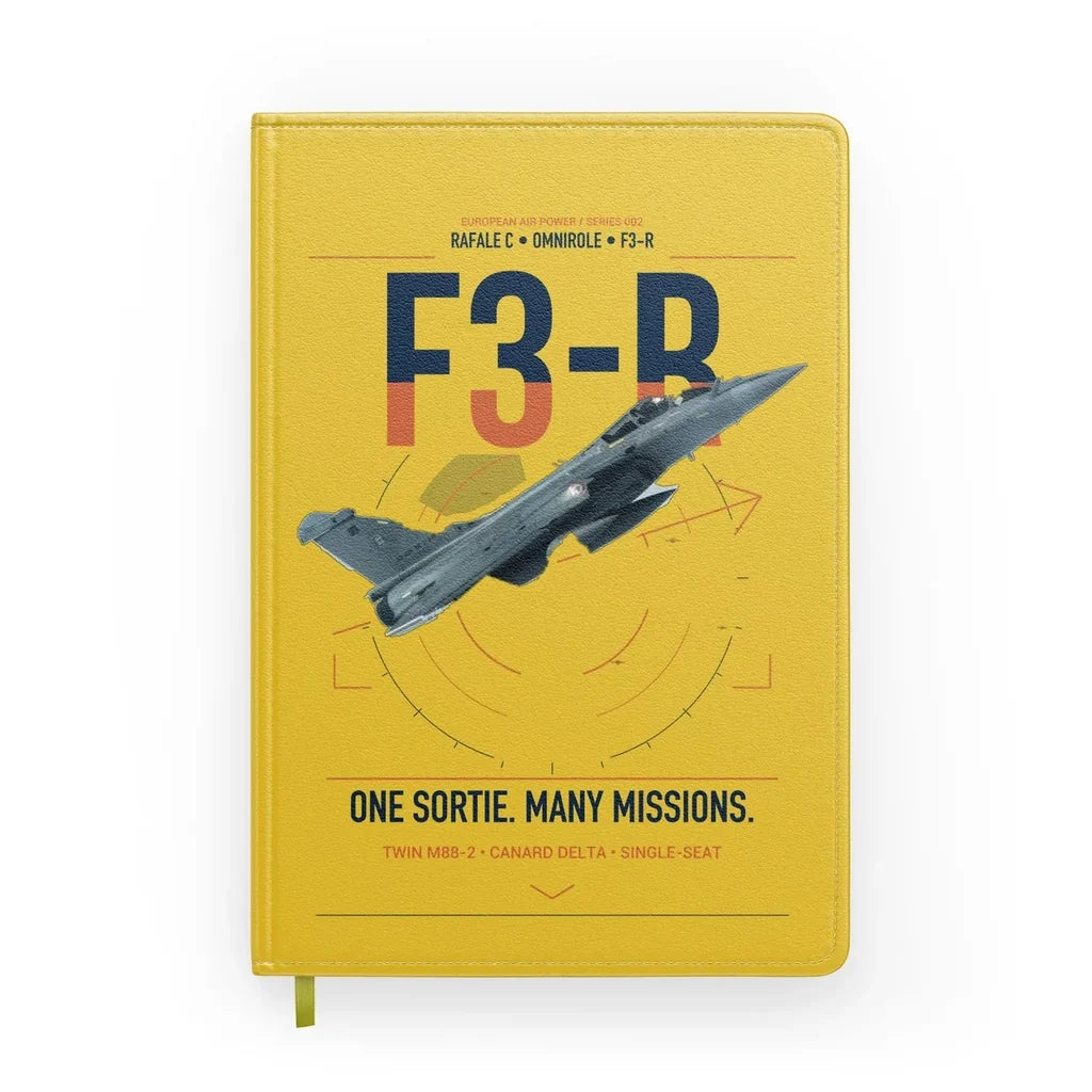 Dassault Rafale C — F3-R standard design on yellow notebook