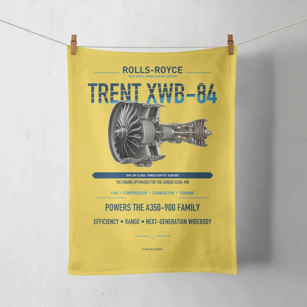 TRENT XWB-84 design on yellow towel