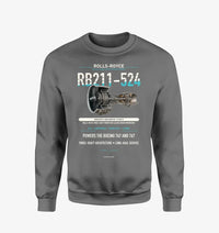 Thumbnail for RB211-524 design on gray sweatshirt