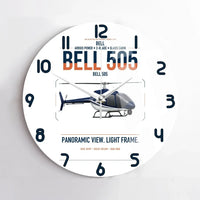 Thumbnail for Bell 505 design on white no frame wall clock