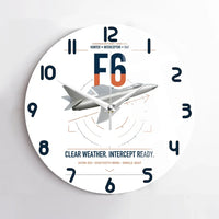 Thumbnail for Hawker Hunter F6 design on white no frame wall clock