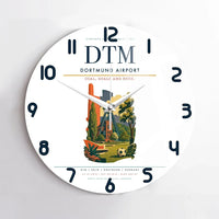 Thumbnail for Dortmund Airport (DTM) design on white no frame wall clock