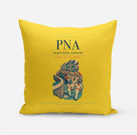 Thumbnail for Pamplona Airport (PNA) design on yellow pillow