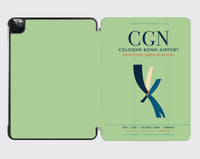 Thumbnail for Cologne Bonn Airport (CGN) design on light green ipad tablet case