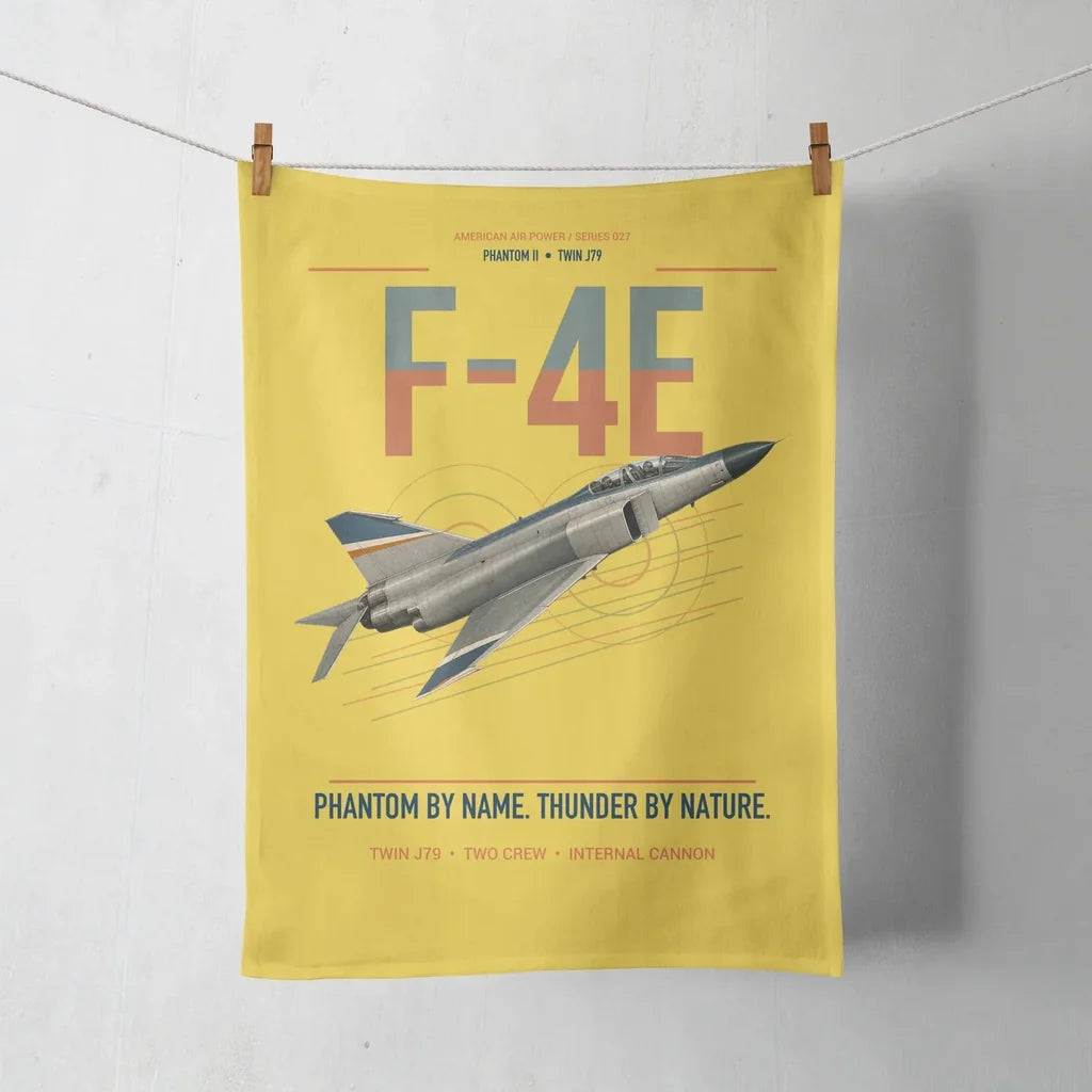 F-4E Phantom II design on yellow towel