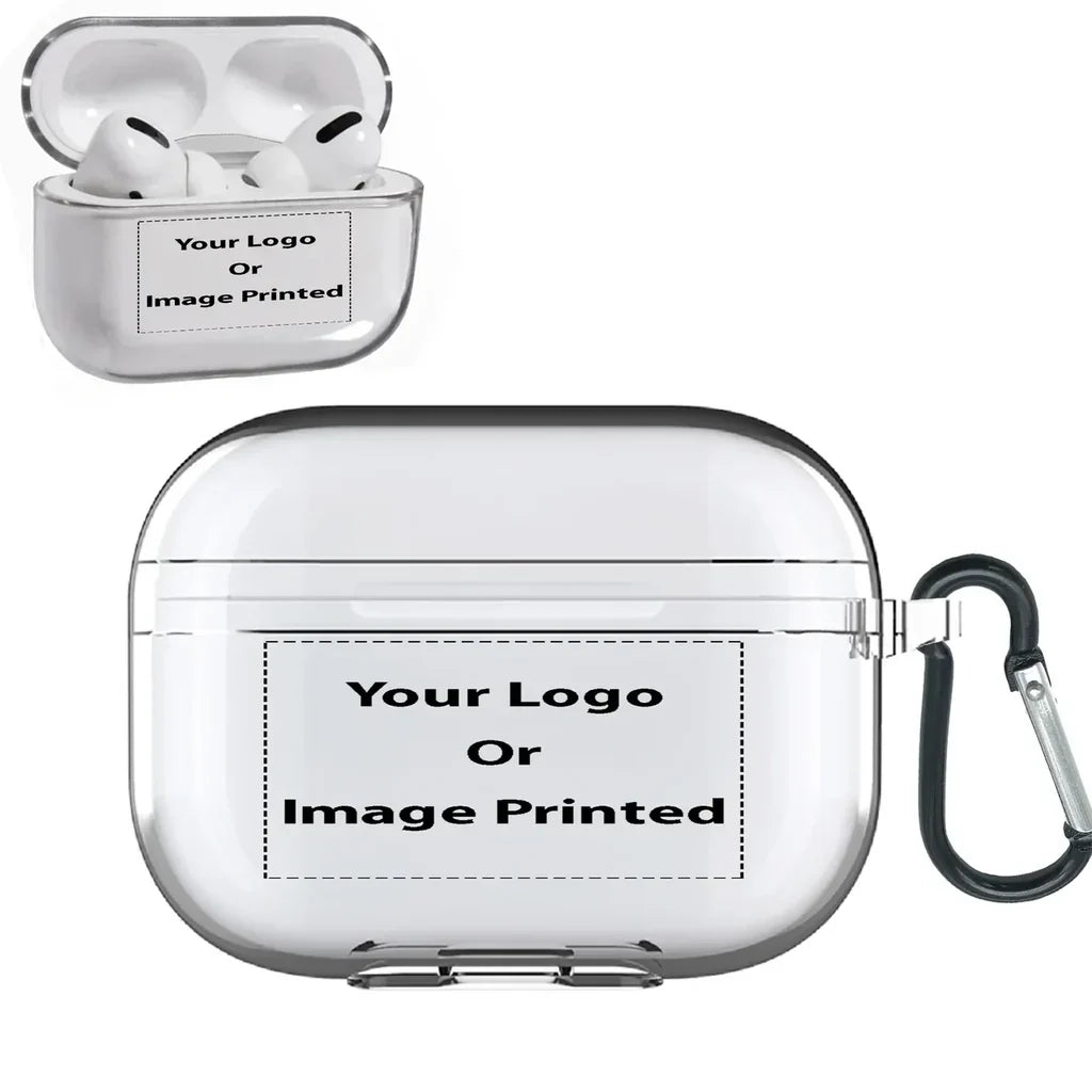Custom Design Image Logo AirPods Pro transparent case - view 3