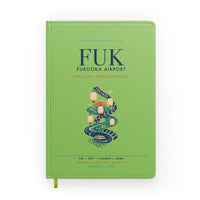 Thumbnail for Fukuoka Airport (FUK) design on light green notebook