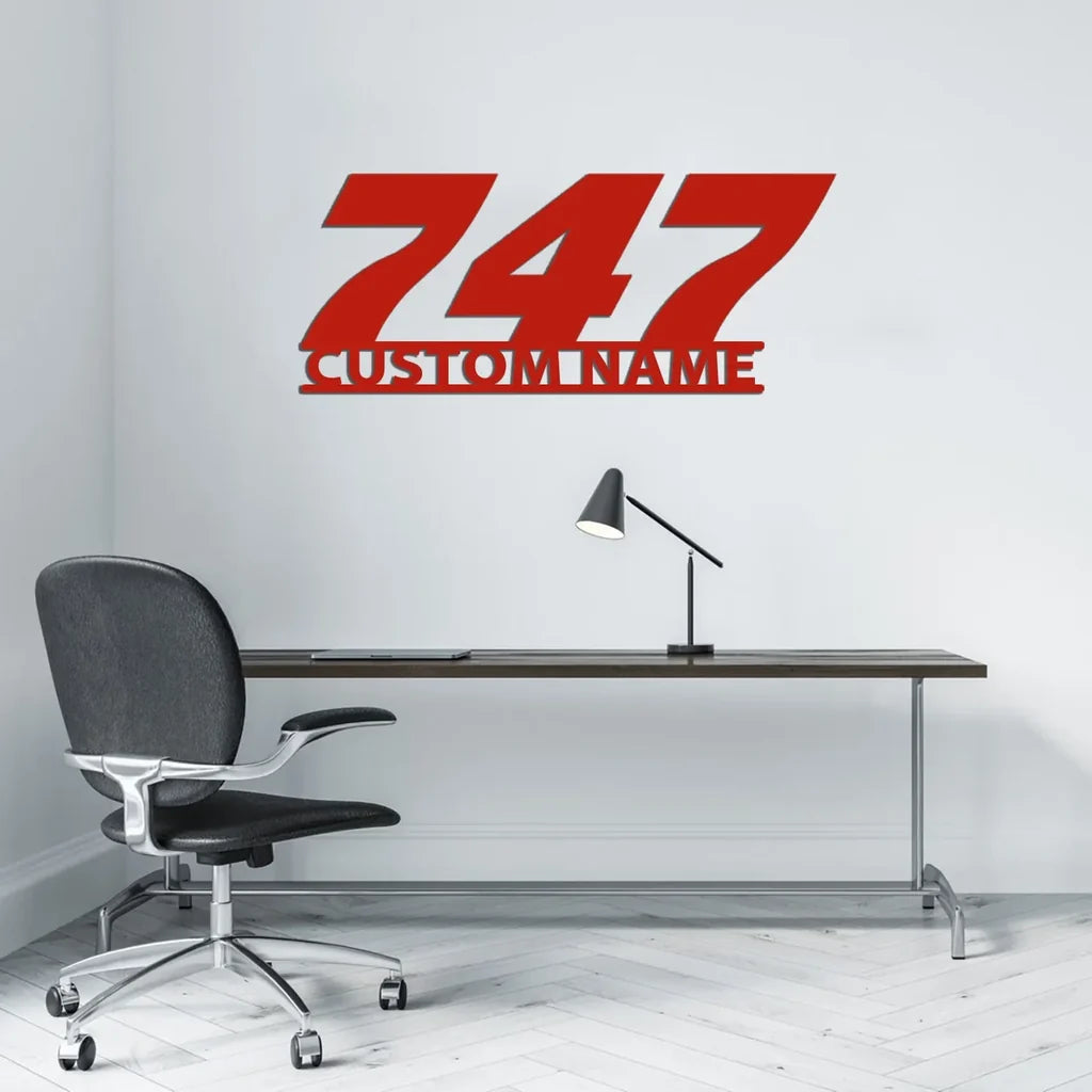 Customisable Boeing 747 Metal Sign - view 3