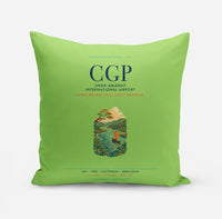 Thumbnail for Shah Amanat International Airport Chattogram (CGP) design on light green pillow