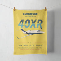 Thumbnail for Bombardier Learjet 40XR design on yellow towel