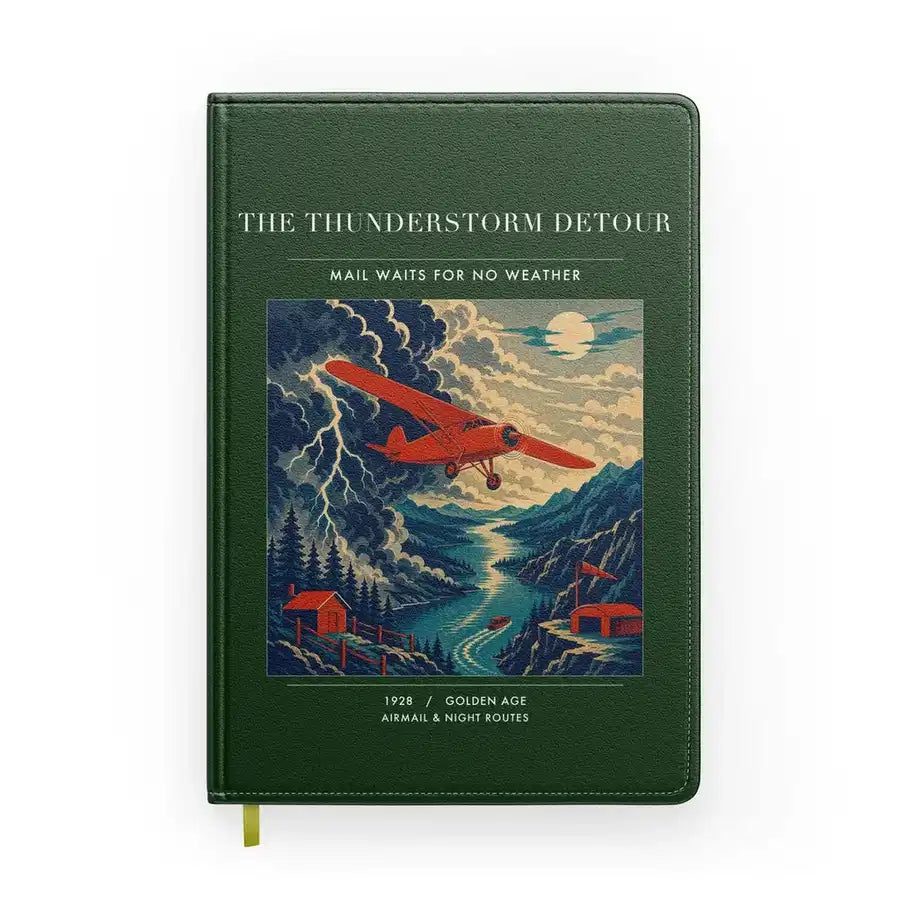 VINTAGE G4148 - The Thunderstorm Detour - Designed Notebooks design on darkgreen
