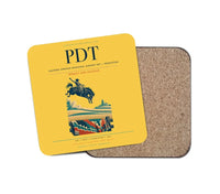 Thumbnail for Eastern Oregon Regional Airport (PDT) design on yellow 1 piece coaster