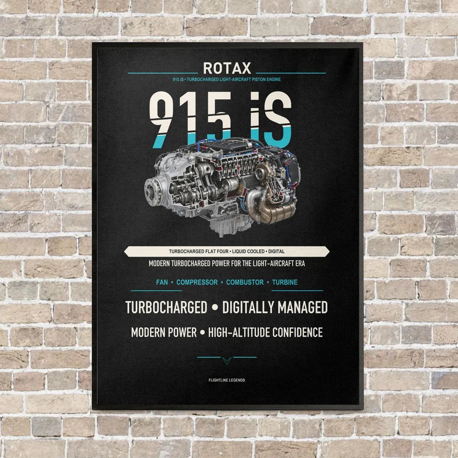 915 iS vertical canvas print - framed - black background