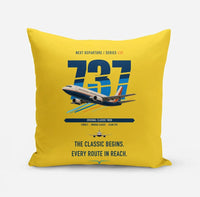 Thumbnail for Boeing 737-300 Classic design on yellow pillow