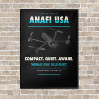 Thumbnail for Parrot ANAFI USA vertical canvas print - framed - black background