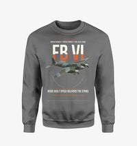Thumbnail for de Havilland Mosquito FB VI design on gray sweatshirt