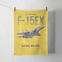 Thumbnail for F-15EX Eagle II design on yellow towel