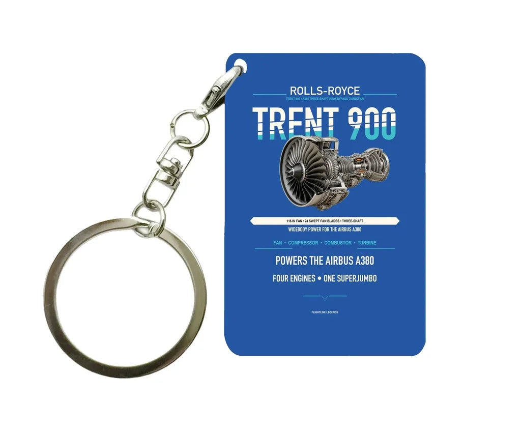 TRENT 900 Key Chain design on blue key chain