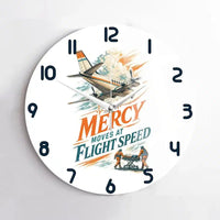 Thumbnail for Mercy Moves At Flight Speed design on white no frame wall clock