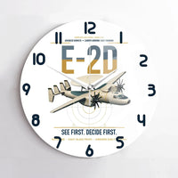 Thumbnail for E-2D Advanced Hawkeye design on white no frame wall clock