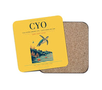 Thumbnail for Vilo Acuña Airport (CYO) design on yellow 1 piece coaster