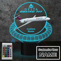 Thumbnail for Customisable Boeing 717 3D Lamp - view 3