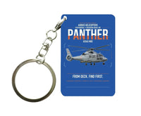 Thumbnail for Airbus Helicopters AS565 MBe Panther design on blue designed key chain, double-side print