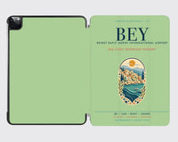 Thumbnail for Beirut Rafic Hariri International Airport (BEY) design on light green ipad tablet case