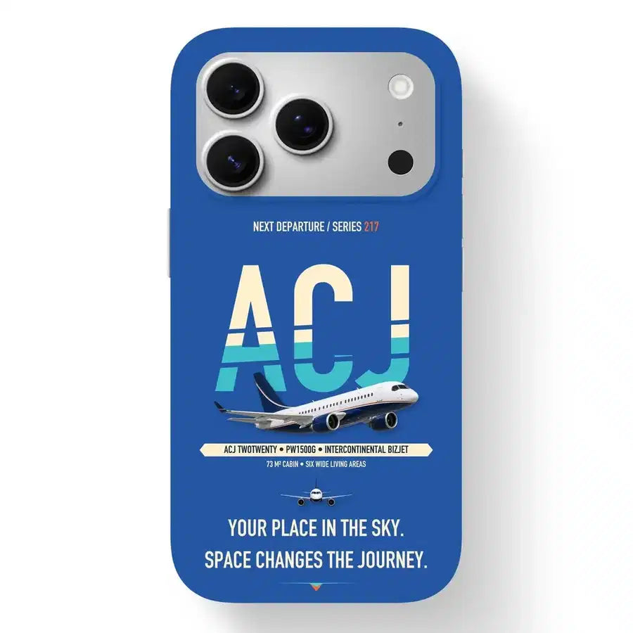 Airbus ACJ TwoTwenty Case design on blue iphone case