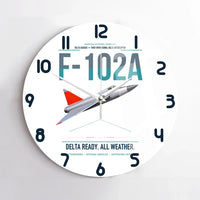 Thumbnail for F-102A Delta Dagger design on white no frame wall clock